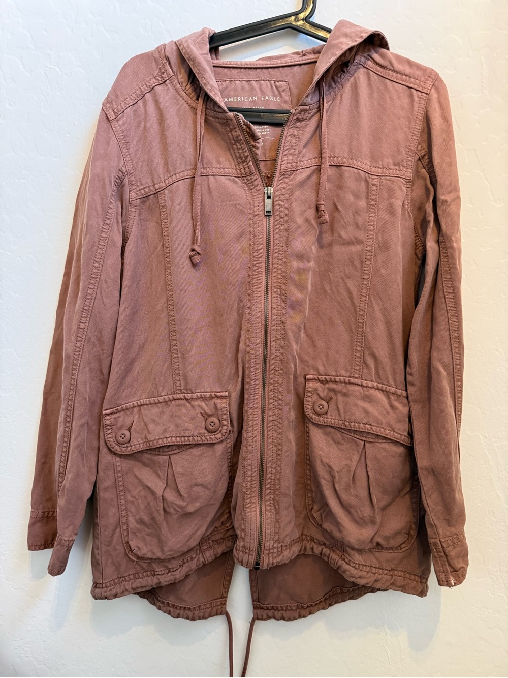 American Eagle Outfitters Dusty Rose Utility Hooded Jacket